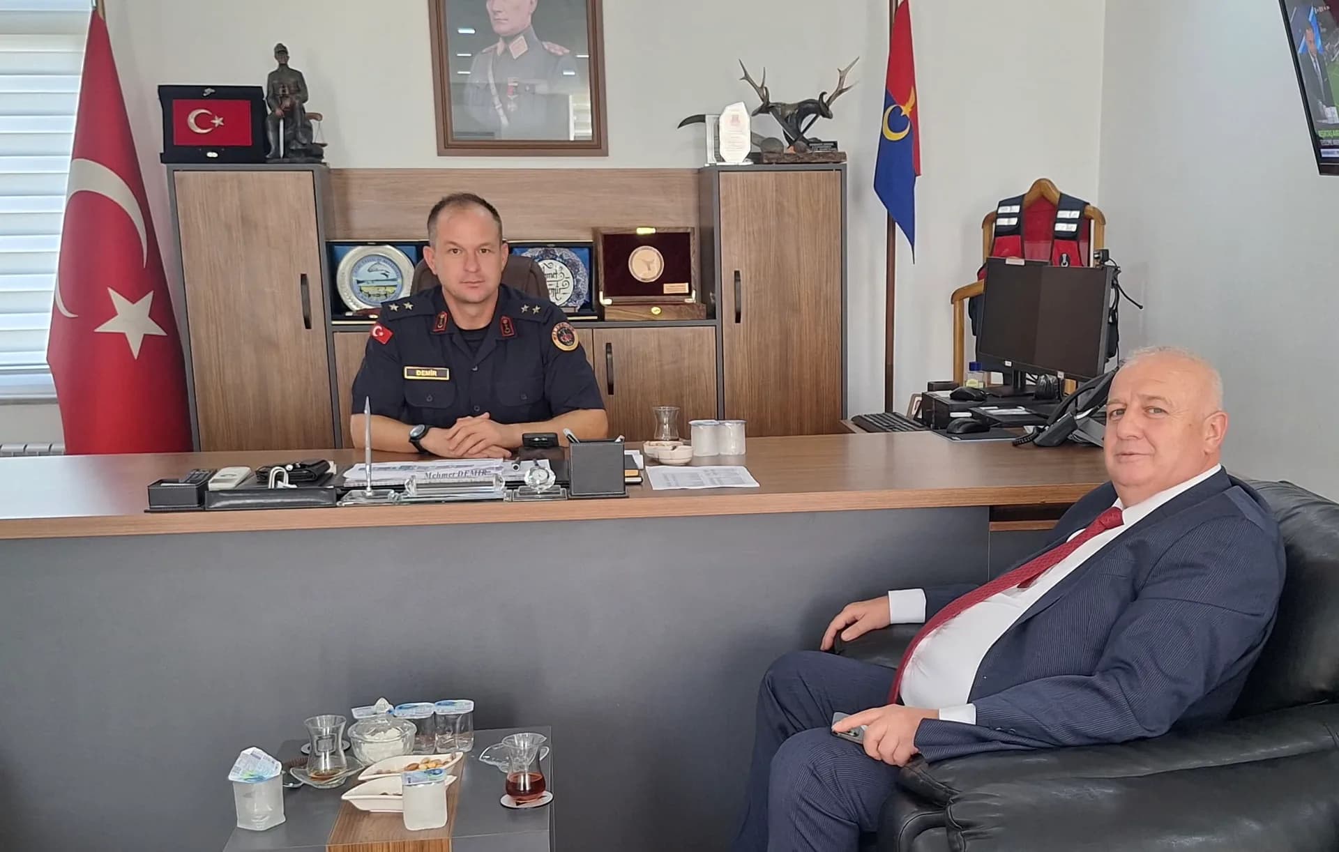 İrfan Yazıcıoğlu’ndan Yeni Komutan Demir’e ‘Hayırlı Olsun’ Ziyareti