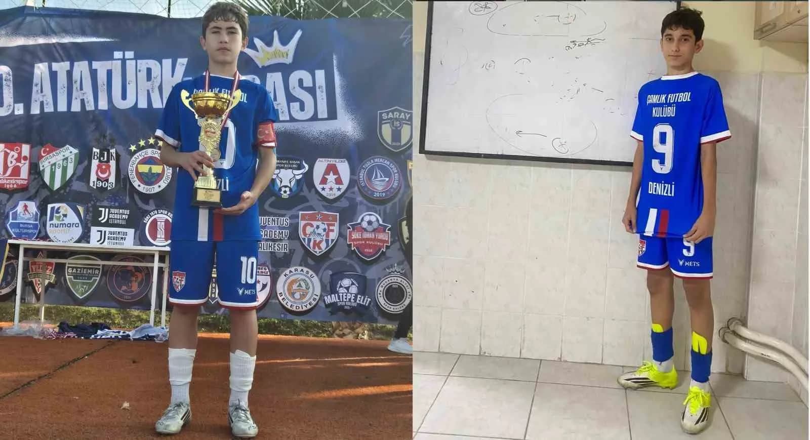 DENİZLİ ÇAMLIK FUTBOL KULÜBÜNDE 7 YILDIR FORMA GİYEN ORTA SAHA OYUNCUSU EŞREF ERAT (SOLDA) VE FORVET OYUNCUSU MESUT AYGÖREN BURSASPOR’A TRANSFER OLDU.