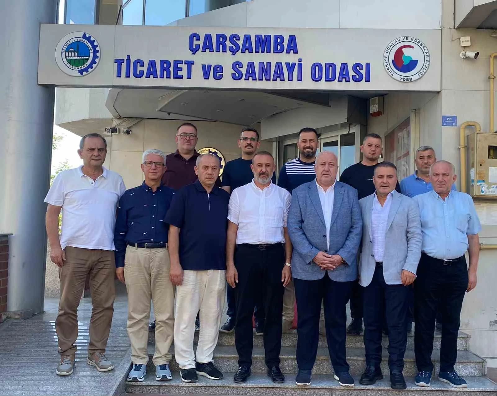 ÇARŞAMBA TİCARET BORSASI YÖNETİM KURULU BAŞKANI KAZIM YILMAZ VE MECLİS ÜYELERİ, ÇARŞAMBA TİCARET VE SANAYİ ODASI YÖNETİM KURULU BAŞKANI AYHAN SONKAYA’YI ZİYARET EDEREK, BİRLİK VE GÜÇ MESAJI VERDİ.