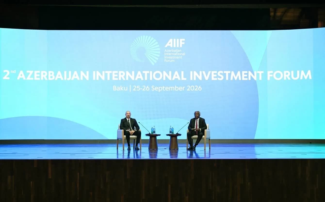 AZERBAYCAN CUMHURBAŞKANI İLHAM ALİYEV, AZERBAYCAN’IN BAŞKENTİ BAKÜ’DE GERÇEKLEŞTİRİLEN 2. ULUSLARARASI YATIRIM FORUMU’NA KATILDI.