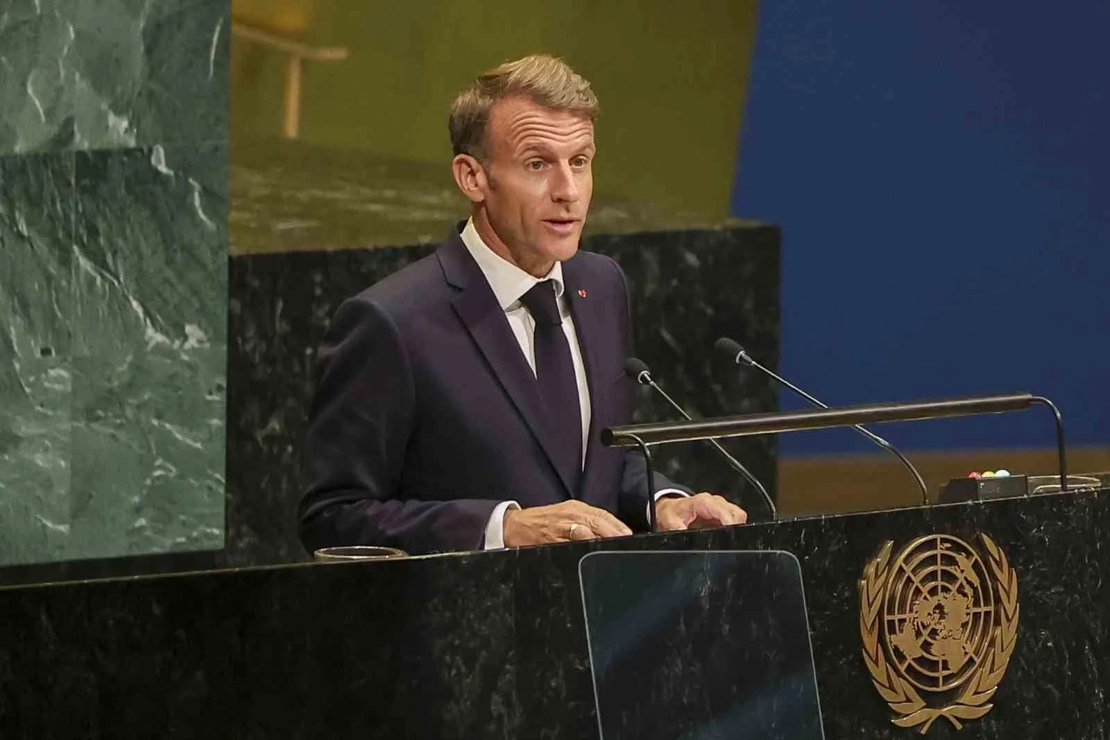 FRANSA CUMHURBAŞKANI EMMANUEL MACRON, 81. BM GENEL KURULU'NA HİTAP ETTİ