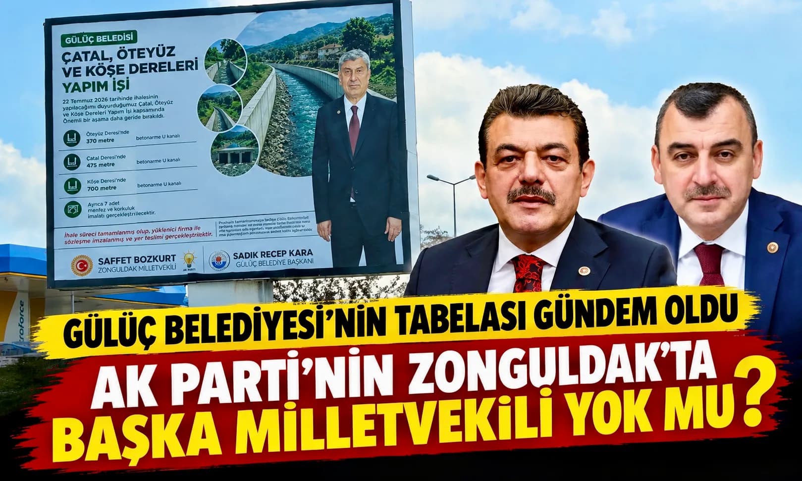 GÜLÜÇ’TE DİKKAT ÇEKEN TABELA!