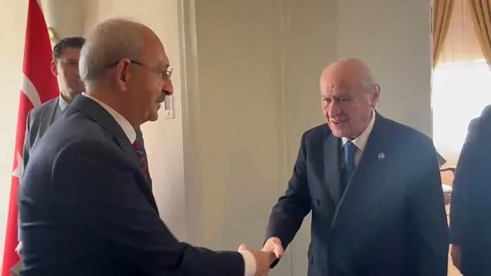CHP GENEL BAŞKANI KEMAL KILIÇDAROĞLU İLE MHP GENEL BAŞKANI DEVLET BAHÇELİ MECLİS'TE BAŞ BAŞA GÖRÜŞME YAPTI.