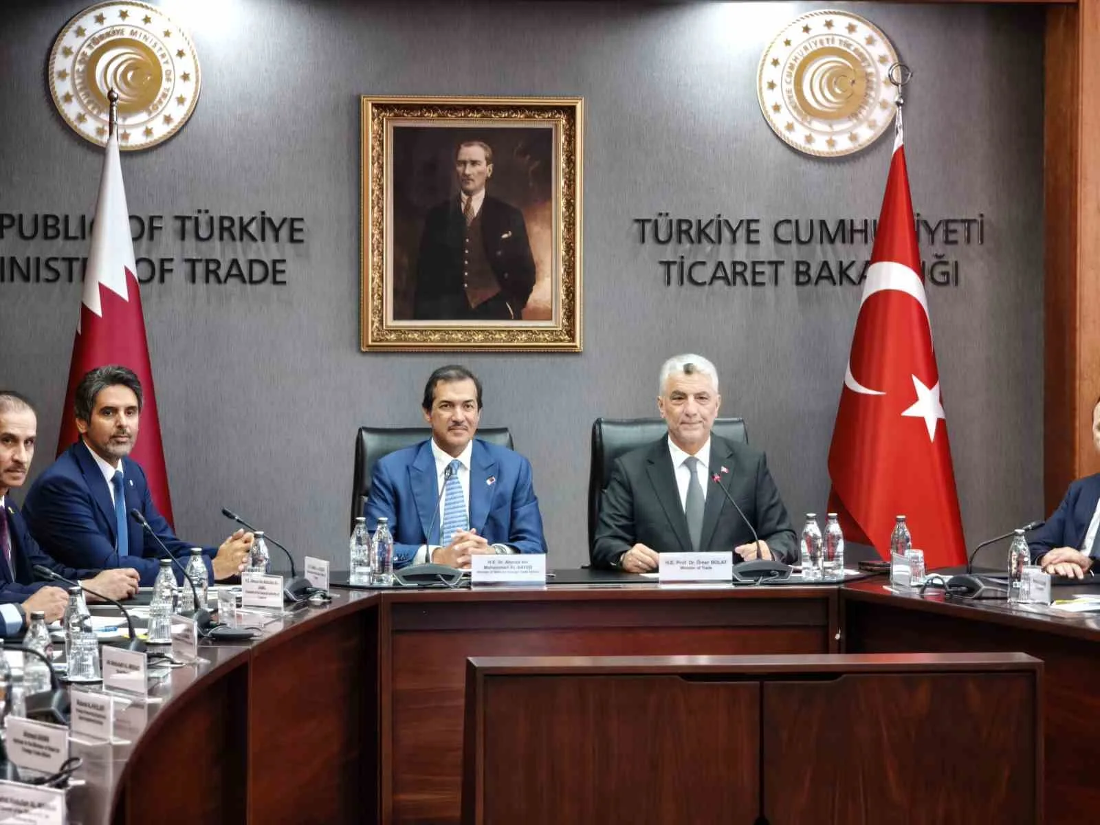 TİCARET BAKANI ÖMER BOLAT, KATAR DIŞ TİCARETTEN SORUMLU DEVLET BAKANI AHMAD BİN MOHAMMED AL-SAYED İLE GÖRÜŞTÜ.