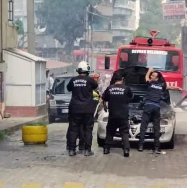 OLAYA KISA SÜREDE MÜDAHELE EDEN EKİPLER ŞEHİR MERKEZİNDE MEYDANA GELEBİLECEK BİR FAİANIN ÖNÜNE GEÇTİLER