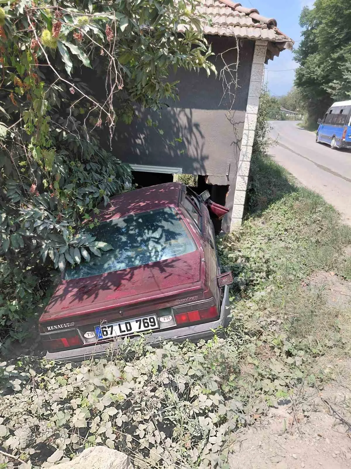 ZONGULDAK (İHA) - ZONGULDAK'IN ALAPLI İLÇESİNDE KONTROLDEN ÇIKAN OTOMOBİLİN YOL KENARINDAKİ BOŞ KULÜBEYE ÇARPMASI SONUCU MEYDANA GELEN TRAFİK KAZASINDA 1 KİŞİ YARALANDI.