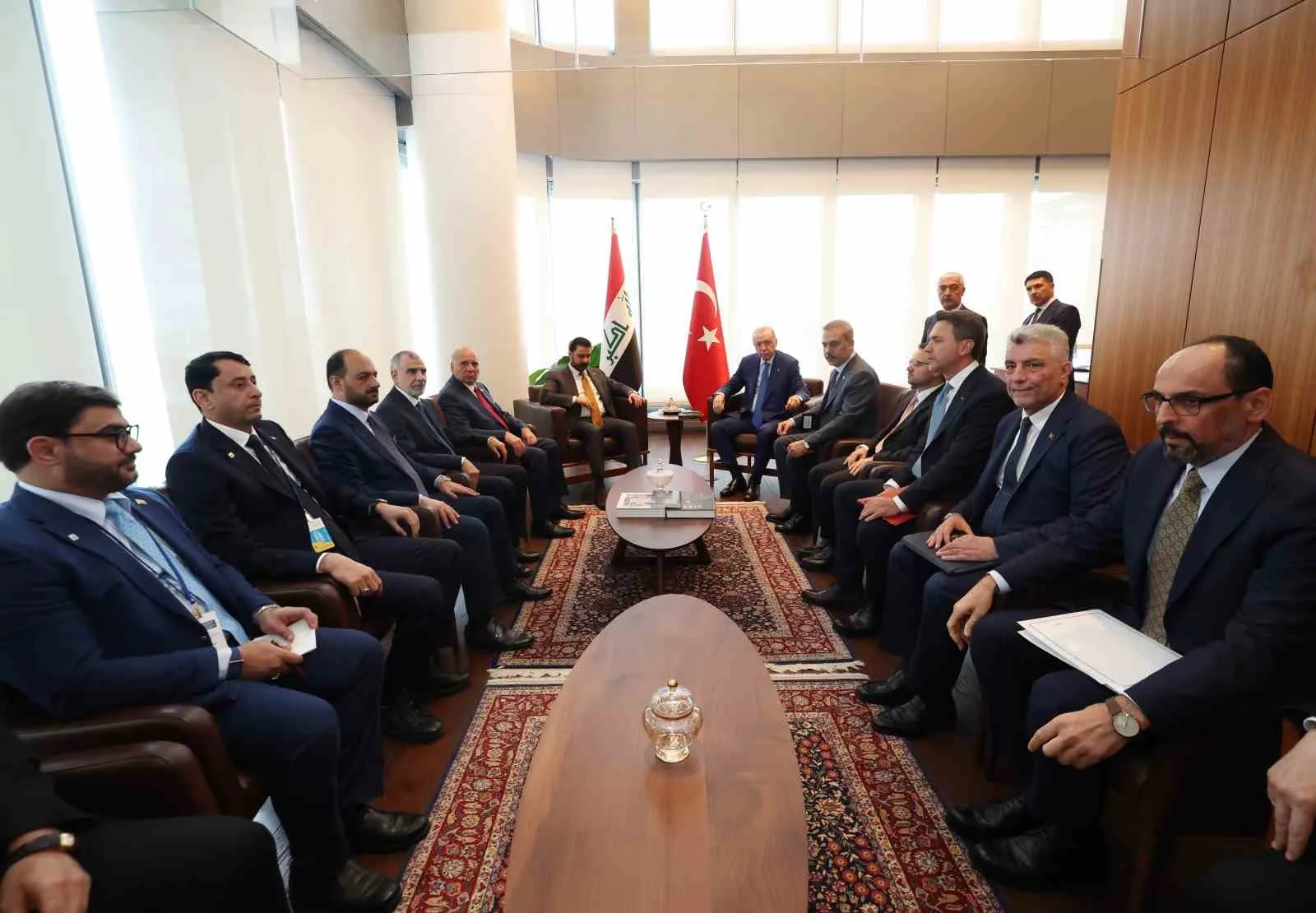 CUMHURBAŞKANI RECEP TAYYİP ERDOĞAN, BİRLEŞMİŞ MİLLETLER (BM) 81. GENEL KURULU İÇİN GELDİĞİ NEW YORK'TA İKİLİ TEMASLARINI SÜRDÜRÜYOR.