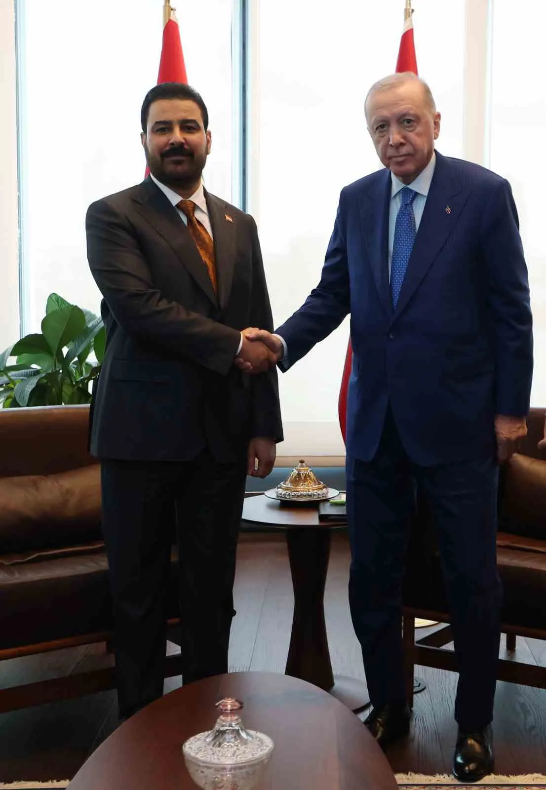 CUMHURBAŞKANI RECEP TAYYİP ERDOĞAN, NEW YORK'TA IRAK BAŞBAKANI ALİ ZEYDİ'Yİ KABUL ETTİ.