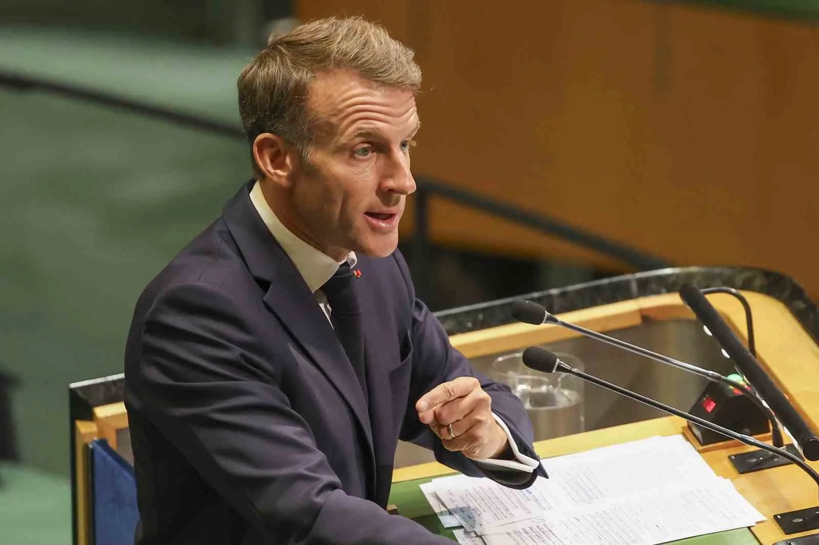 FRANSA CUMHURBAŞKANI EMMANUEL MACRON, 81. BM GENEL KURULU'NA HİTAP ETTİ