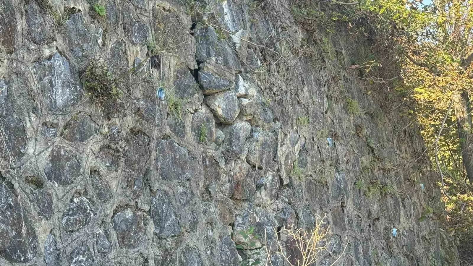 ZONGULDAK (İHA) - ZONGULDAK’TA ETKİLİ OLAN AŞIRI YAĞIŞLARIN ARDINDAN ALAPLI-ORMANLI KARA YOLUNUN BÜYÜK TEKKE KÖYÜ MEVKİSİNDE BULUNAN İSTİNAT DUVARINDA ÇATLAKLAR VE HASAR OLUŞTU. YOLUN BAZI BÖLÜMLERİNDE HEYELAN VE ÇÖKMELERİN BAŞLAMASI, SÜRÜCÜLER AÇISINDAN TEHLİKE OLUŞTURUYOR.