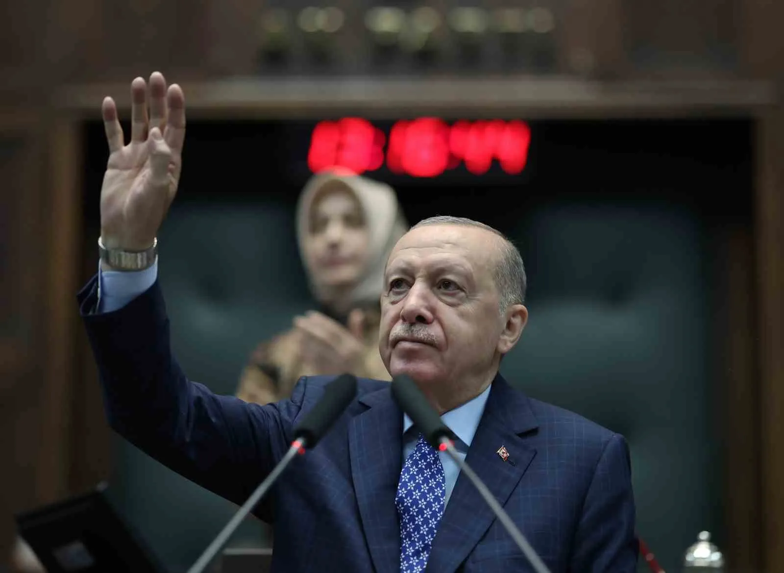 CUMHURBAŞKANI ERDOĞAN, PARTİSİNİN GRUP TOPLANTISINDA KONUŞTU.