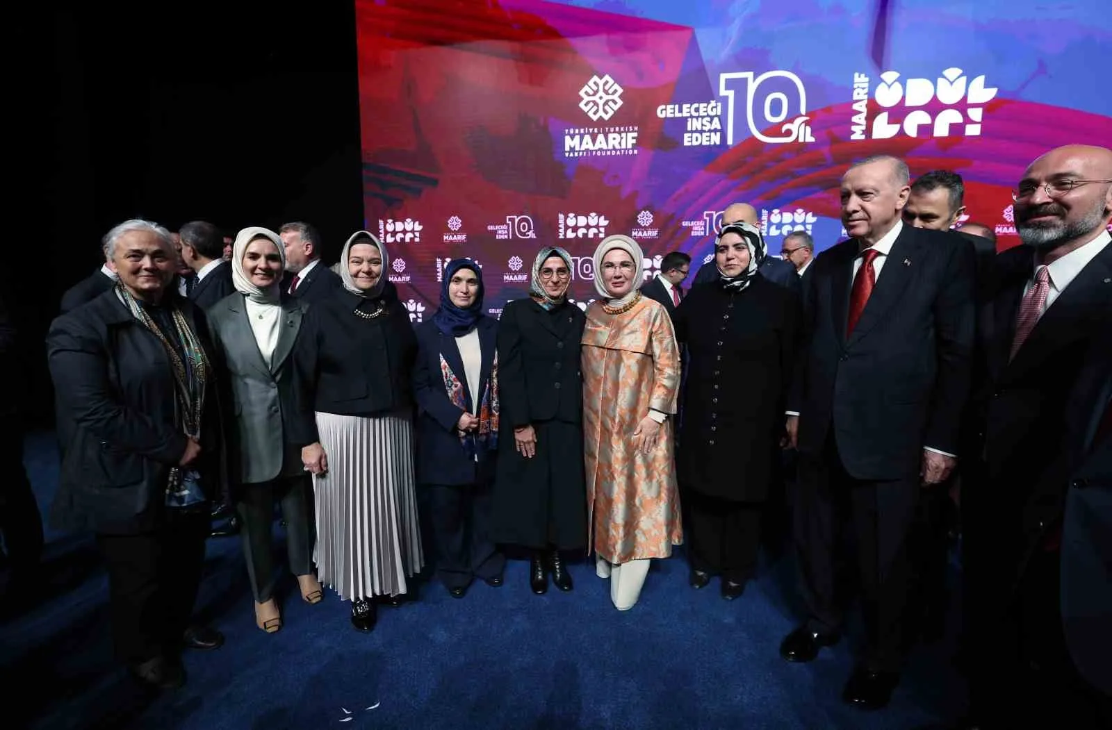 CUMHURBAŞKANI RECEP TAYYİP ERDOĞAN, BEŞTEPE MİLLET KÜTÜPHANESİNDE DÜZENLENEN TÜRKİYE MAARİF VAKFI 10. YIL PROGRAMI'NA KATILDI.