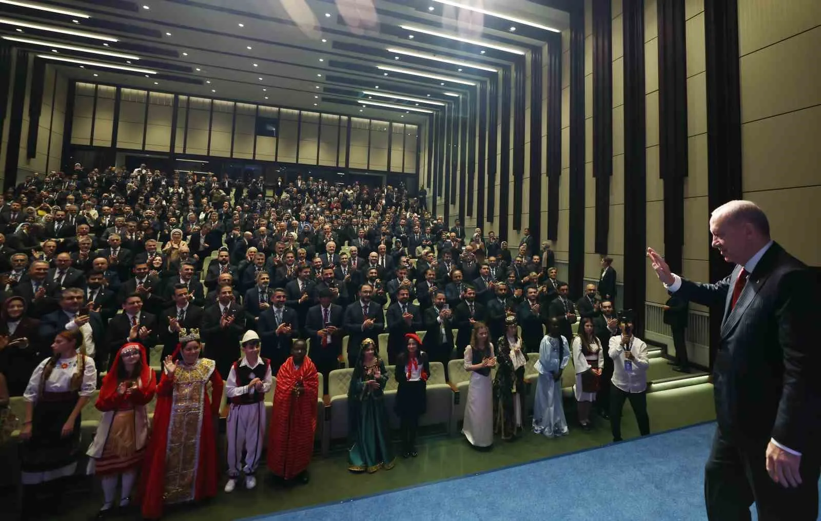 CUMHURBAŞKANI RECEP TAYYİP ERDOĞAN, BEŞTEPE MİLLET KÜTÜPHANESİNDE DÜZENLENEN TÜRKİYE MAARİF VAKFI 10. YIL PROGRAMI'NA KATILDI.