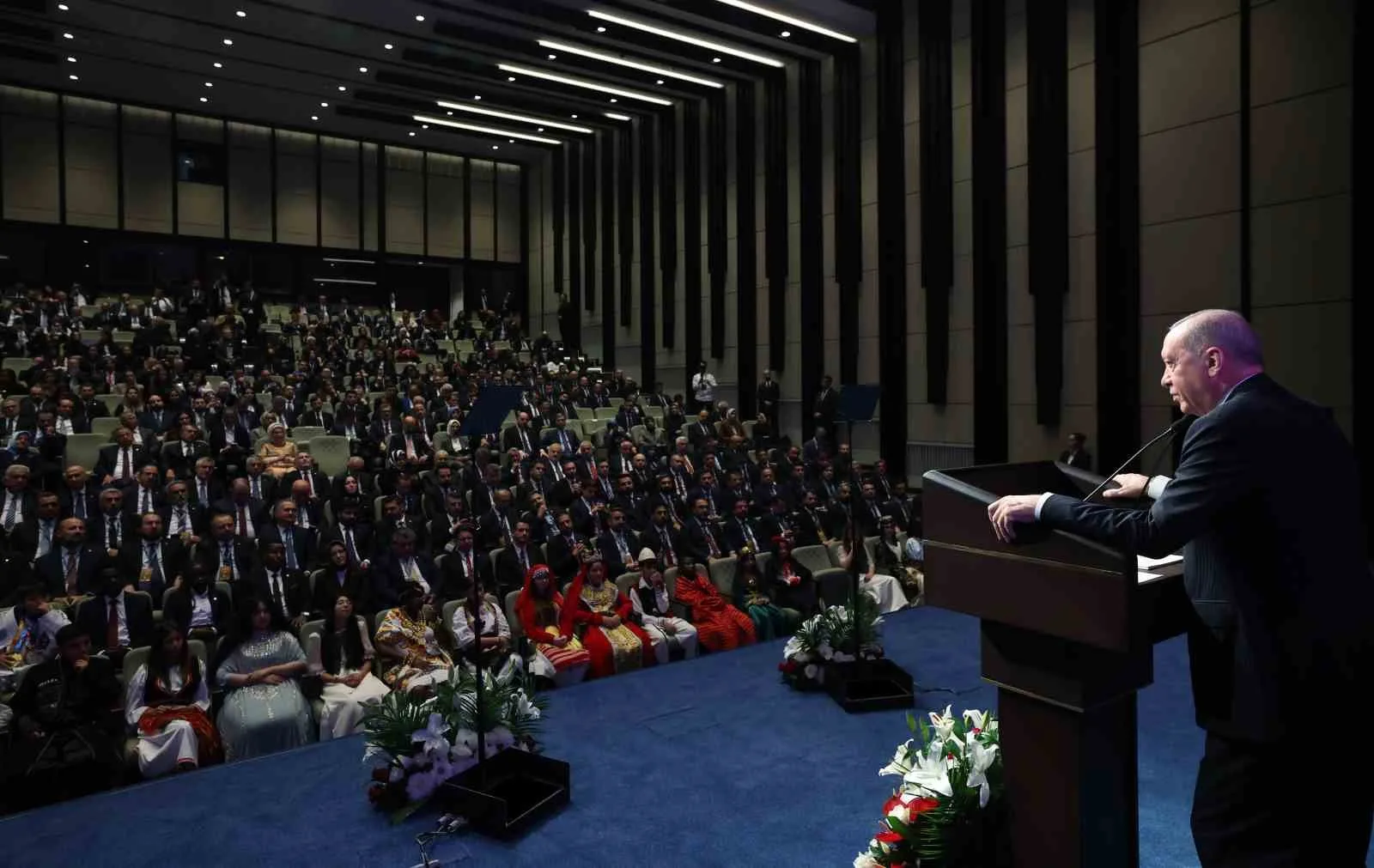 CUMHURBAŞKANI RECEP TAYYİP ERDOĞAN, BEŞTEPE MİLLET KÜTÜPHANESİNDE DÜZENLENEN TÜRKİYE MAARİF VAKFI 10. YIL PROGRAMI'NA KATILDI.