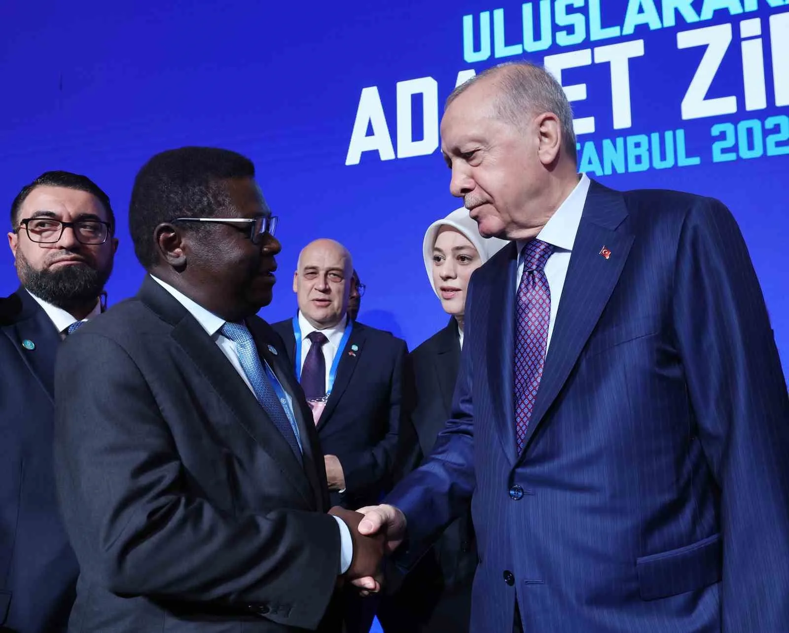 CUMHURBAŞKANI RECEP ERDOĞAN, ÇIRAĞAN SARAYI'NDA DÜZENLENEN ULUSLARARASI ADALET ZİRVESİNE KATILDI.
