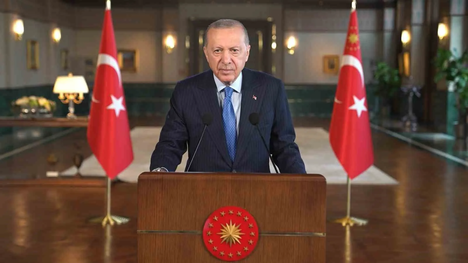 CUMHURBAŞKANI RECEP TAYYİP ERDOĞAN, ULUSLARARASI DEMOKRASİ BİRLİĞİ 9. OLAĞAN GENEL KURULU'NA BİR VİDEO MESAJ GÖNDERDİ.