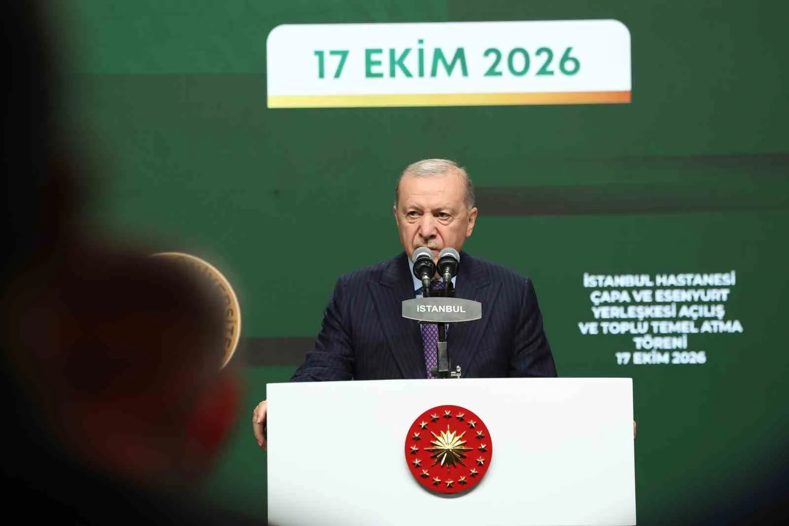 CUMHURBAŞKANI RECEP TAYYİP ERDOĞAN, İSTANBUL ÜNİVERSİTESİ HASTANESİ ÇAPA YERLEŞKESİ TOPLU TEMEL ATMA VE TOPLU AÇILIŞ TÖRENİ'NE KATILDI.