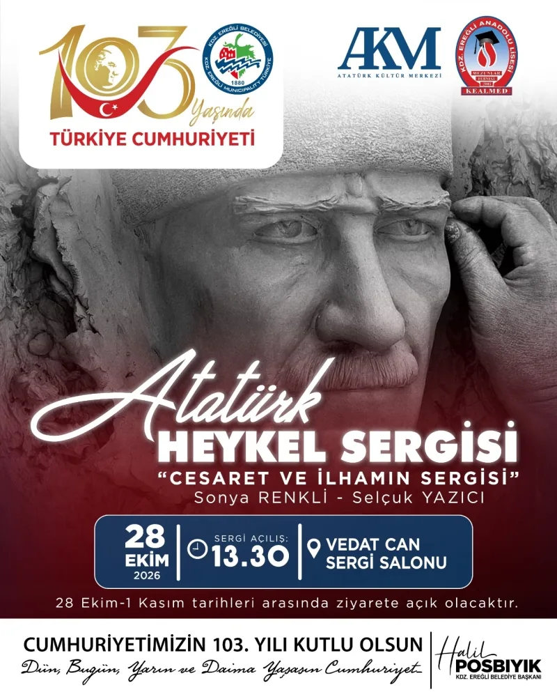 Kdz. Ereğli Belediyesi’nden Cumhuriyet Bayramı’na Özel Üç Sergi